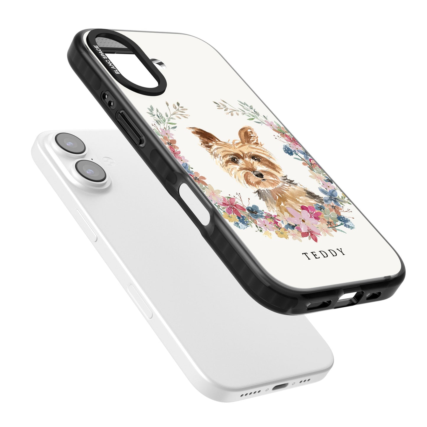 Personalised Yorkshire Terrier Floral Portrait