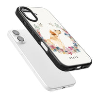 Personalised Yellow Labrador Floral Portrait