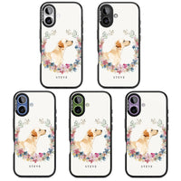 Personalised Yellow Labrador Floral Portrait