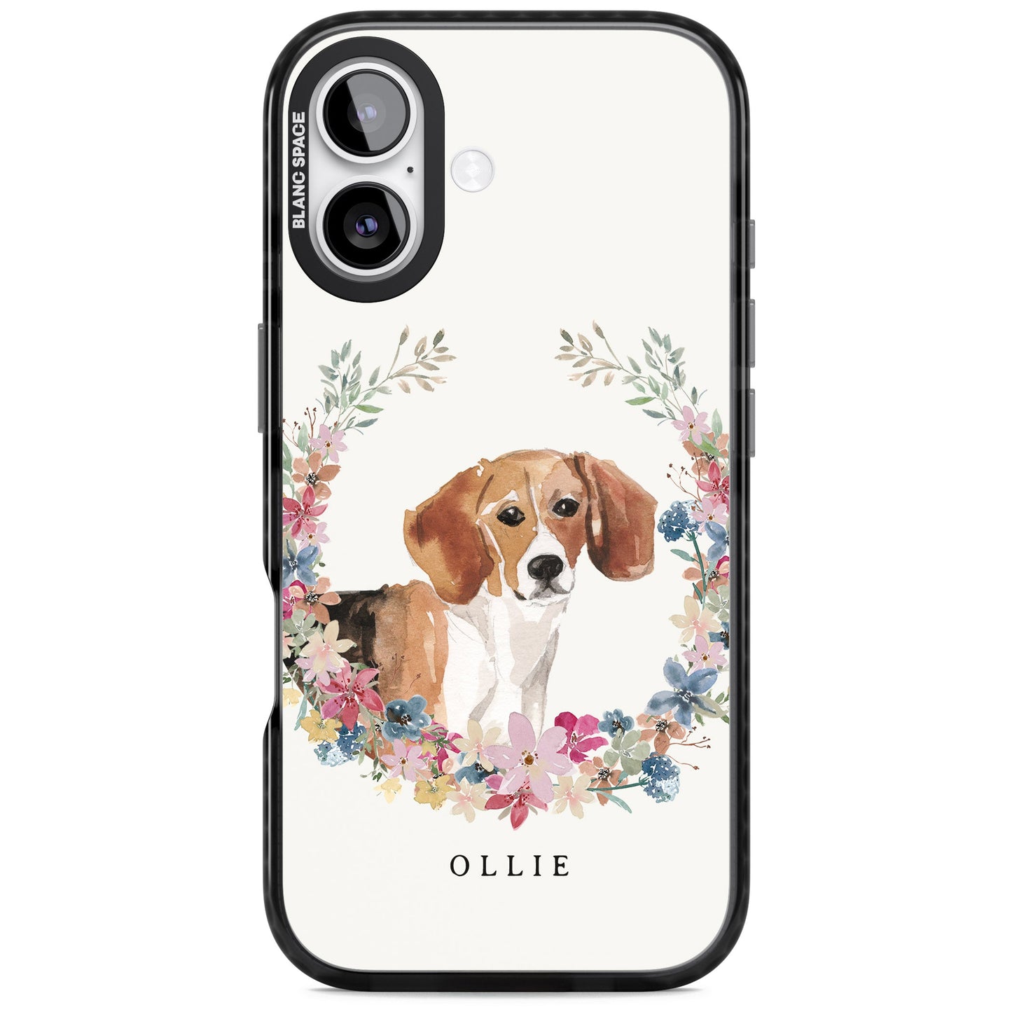 Personalised Beagle Floral Portrait
