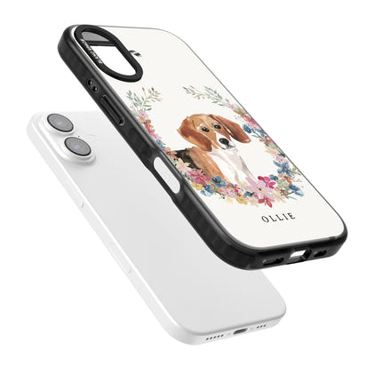 Personalised Beagle Floral Portrait