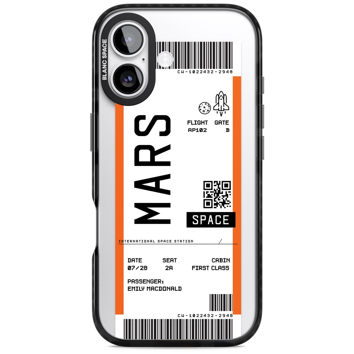 Personalised Mars Travel Ticket