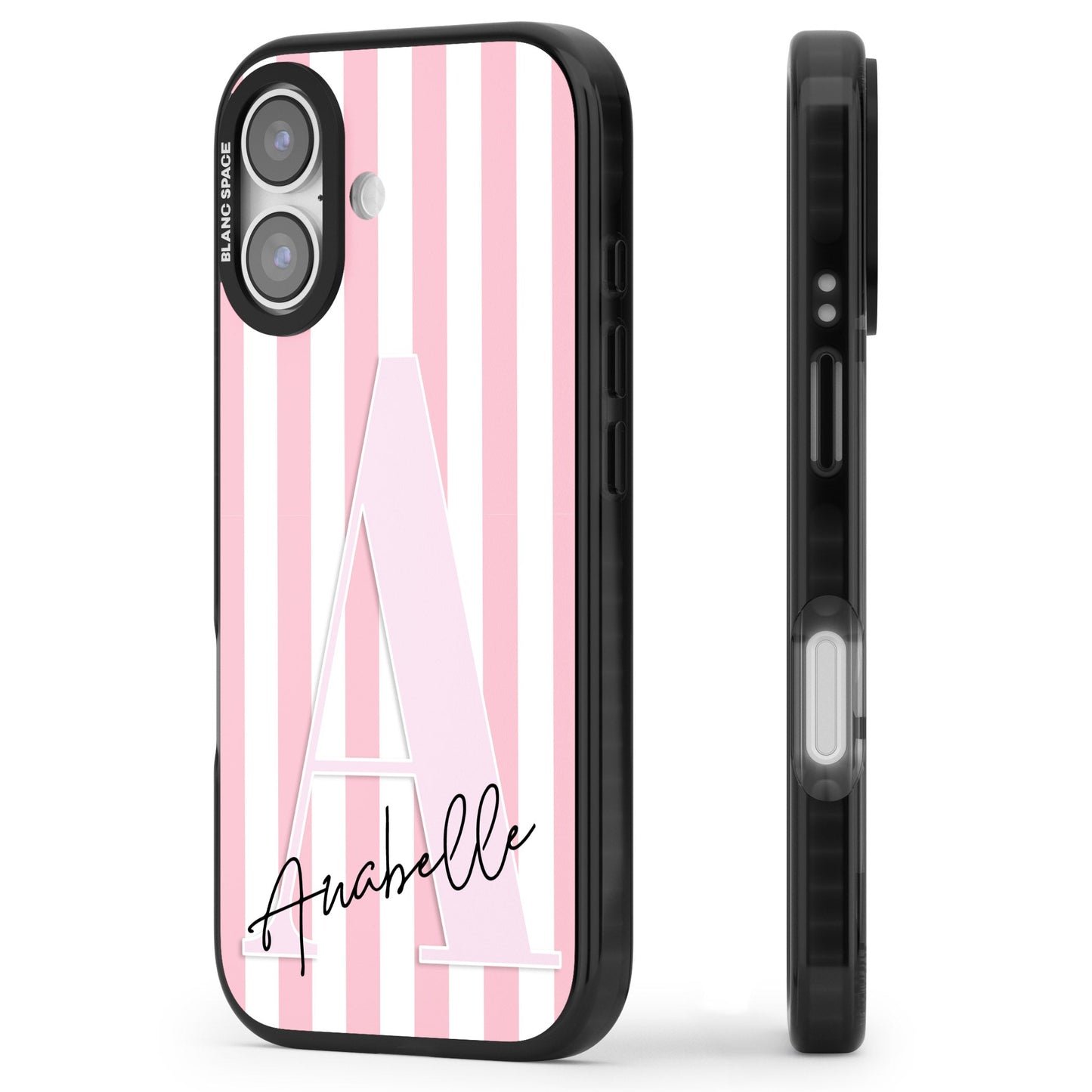 Personalised Pink Stripes & Monogram