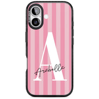 Personalised Pink Stripes Initial