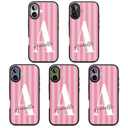 Personalised Pink Stripes Initial
