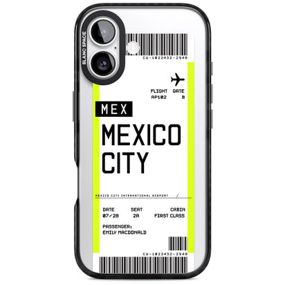 Carte d'embarquement personnalisée pour Mexico