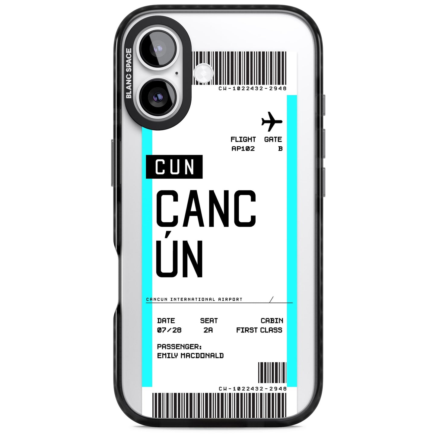Personalised Cancún Boarding Pass