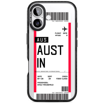 Personalised Austin Boarding Pass