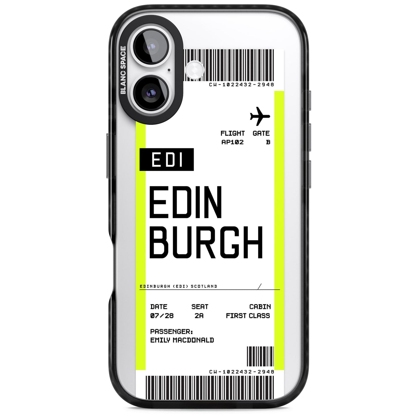 Personalised Edinburgh Boarding Pass