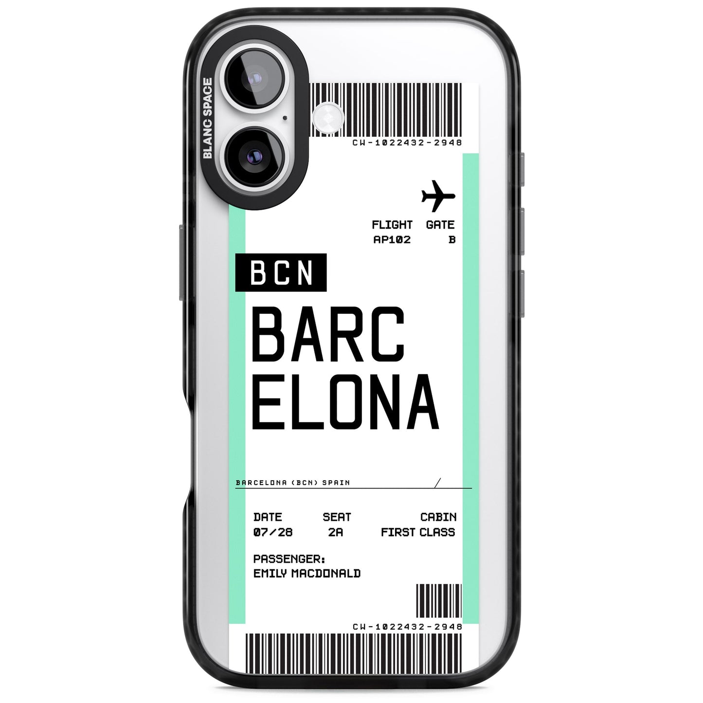 Personalised Barcelona Boarding Pass