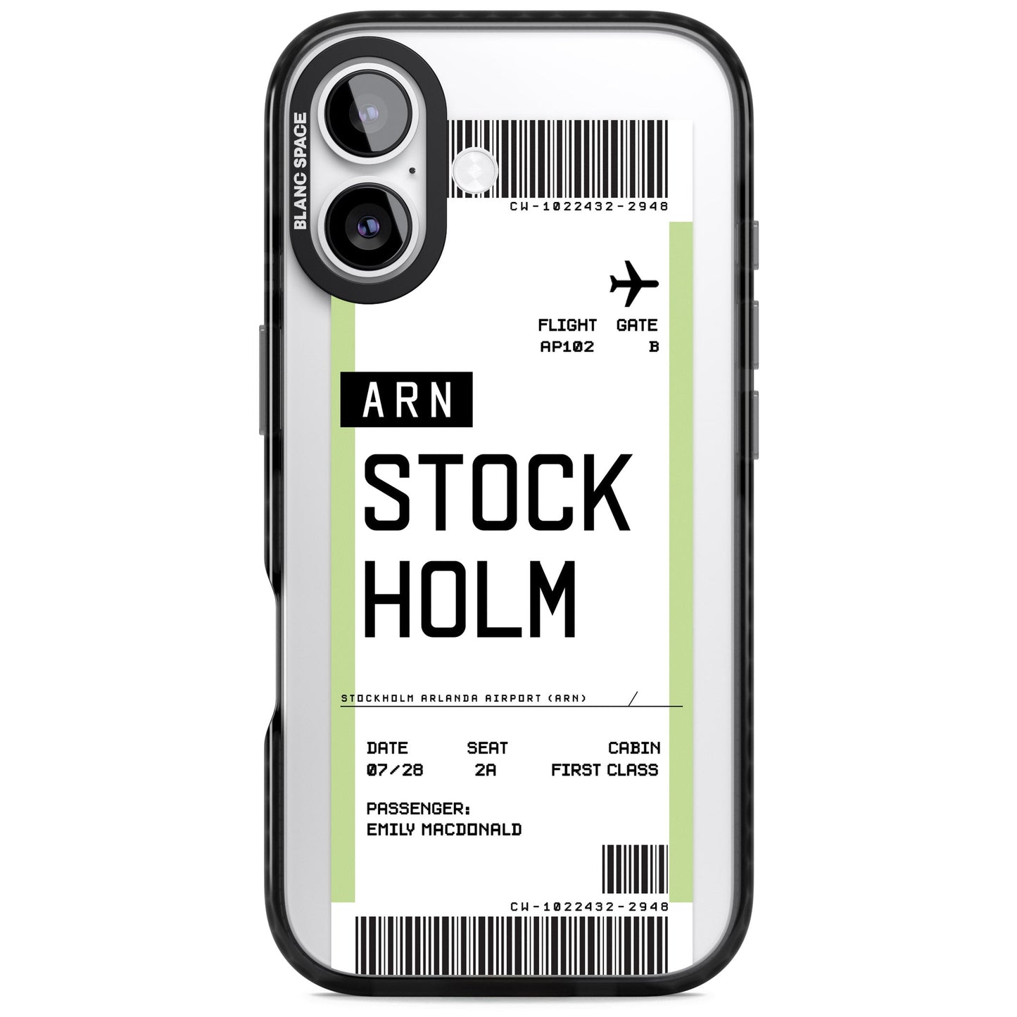 Personalised Stockholm Boarding Pass