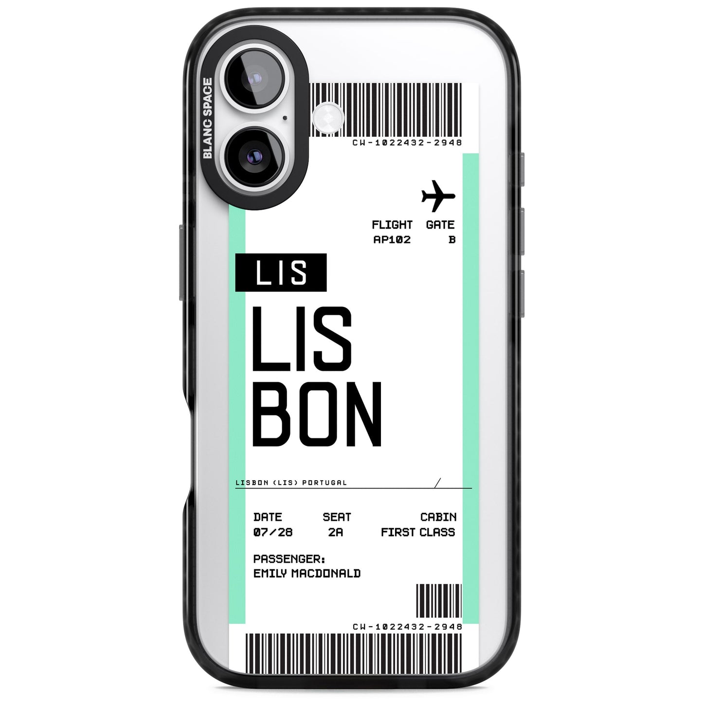 Personalised Lisbon Boarding Pass