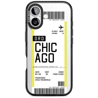 Personalised Chicago Boarding Pass