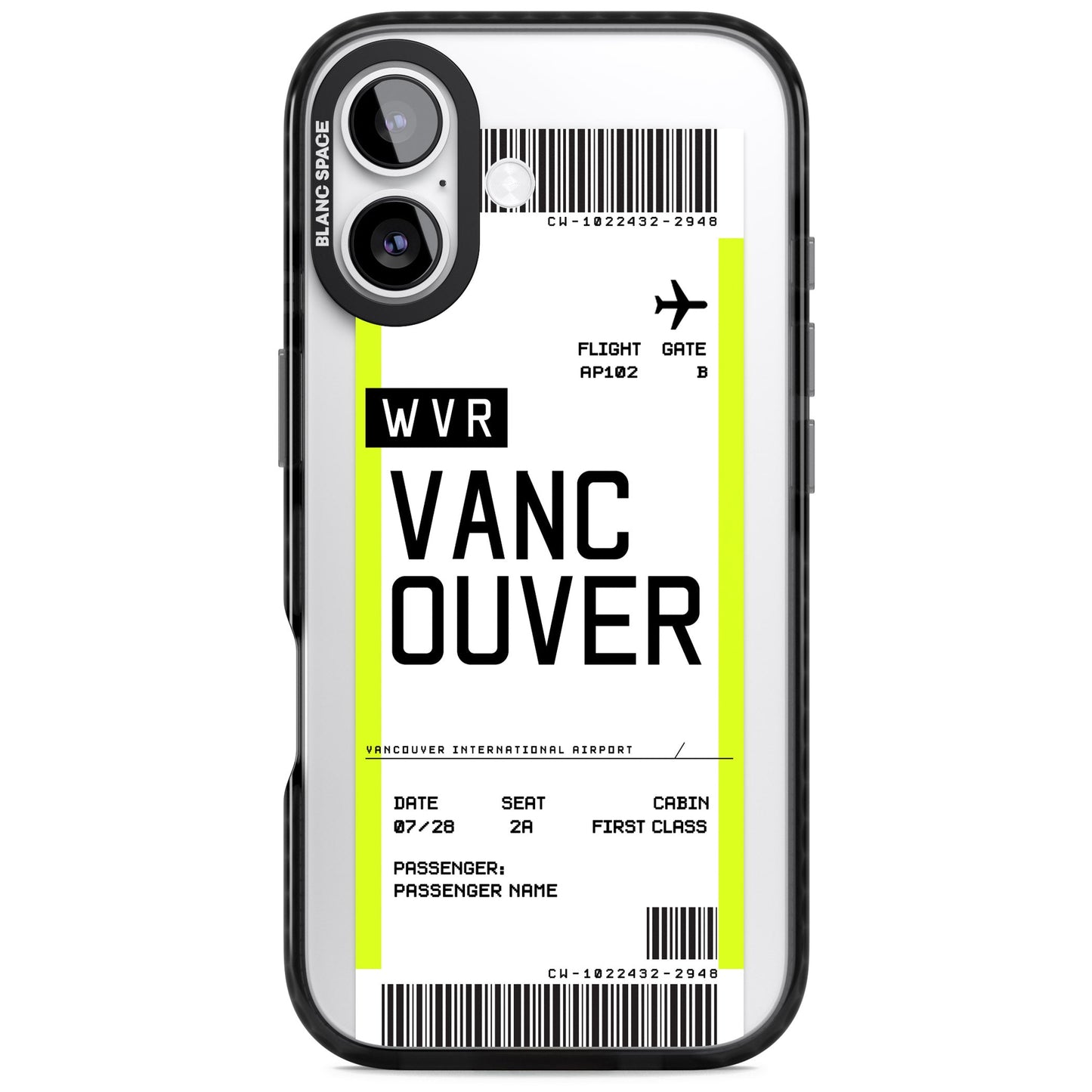 Personalised Vancouver Boarding Pass