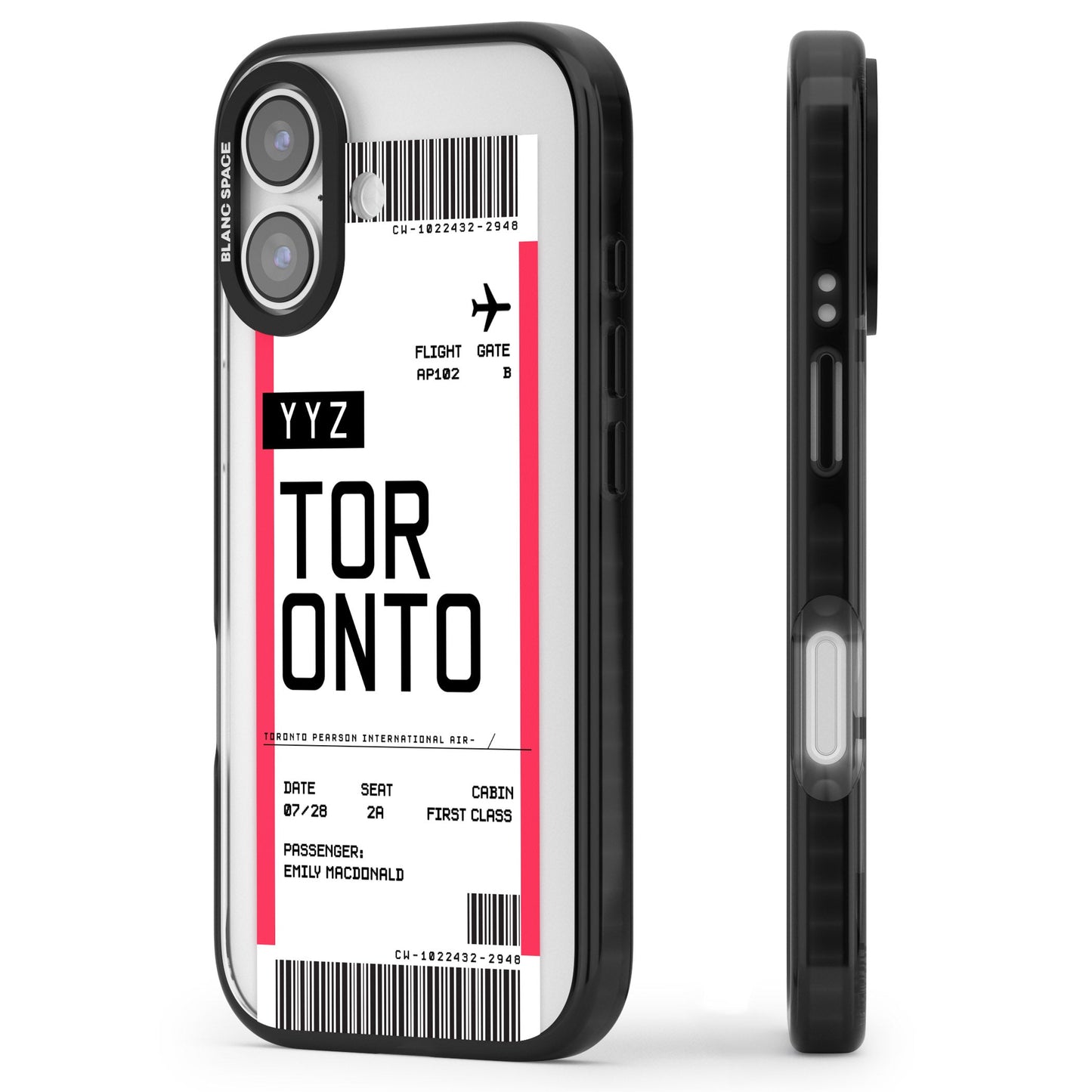 Personalised Toronto Boarding Pass