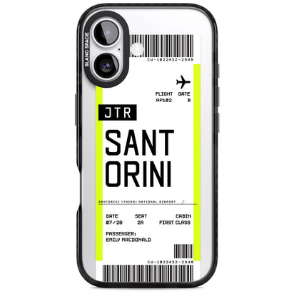 Personalisierte Bordkarte für Santorini