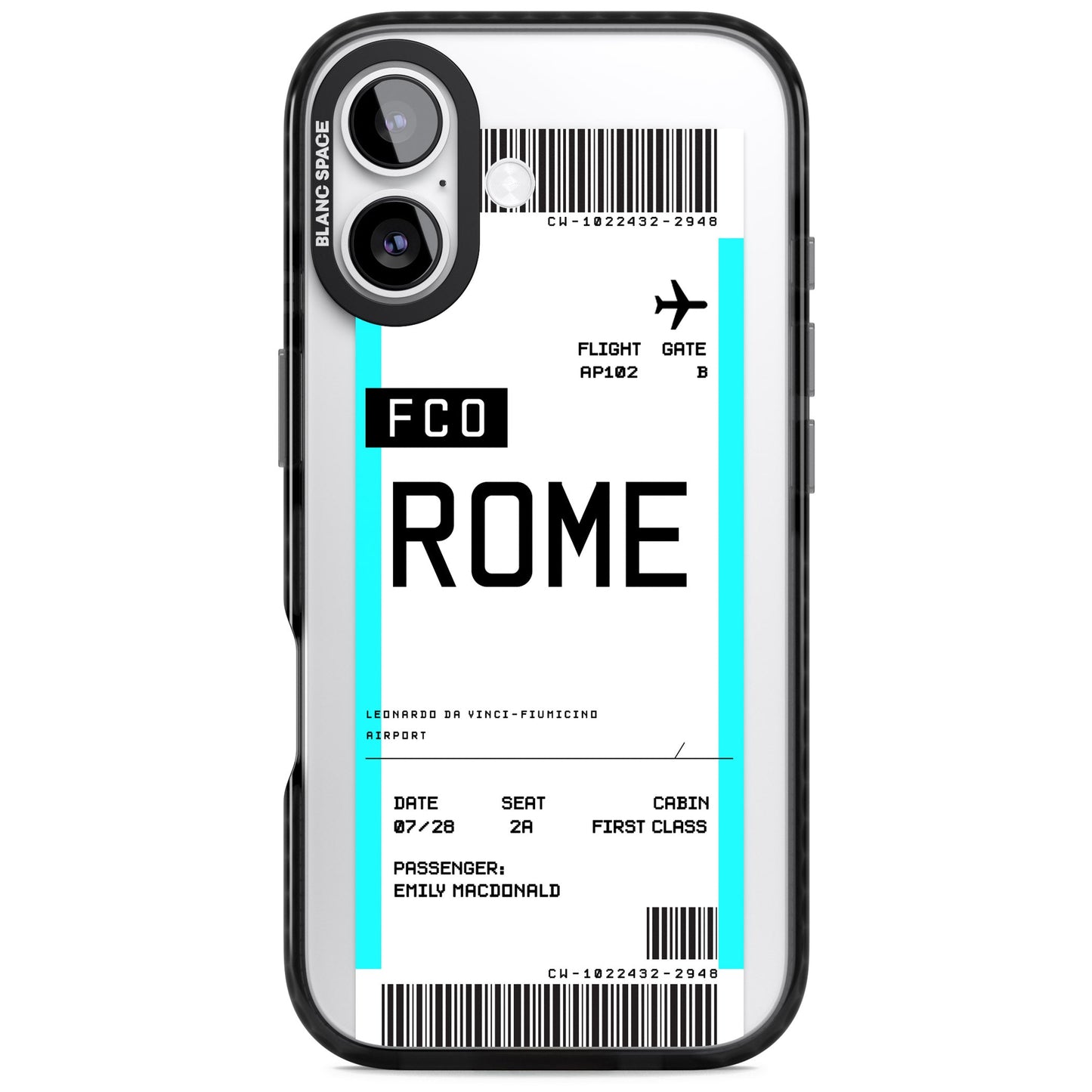 Personalised Rome Boarding Pass