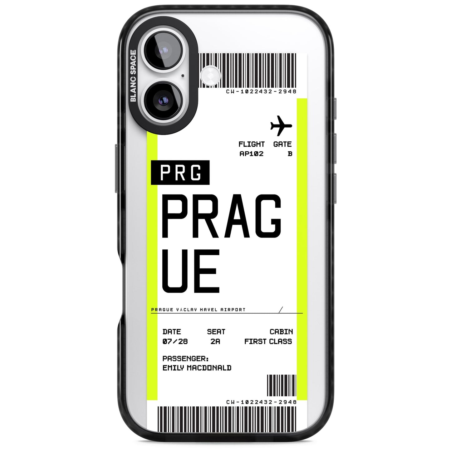 Personalised Prague Boarding Pass