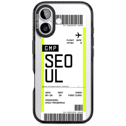 Personalised Seoul Boarding Pass