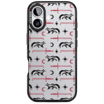 Motif renard et lame