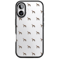 Motif de chien whippet transparent