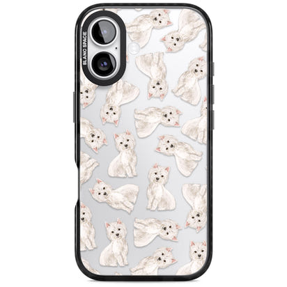Motif de chien Westie