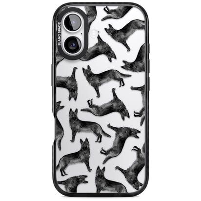 German Shepherd Pattern Black