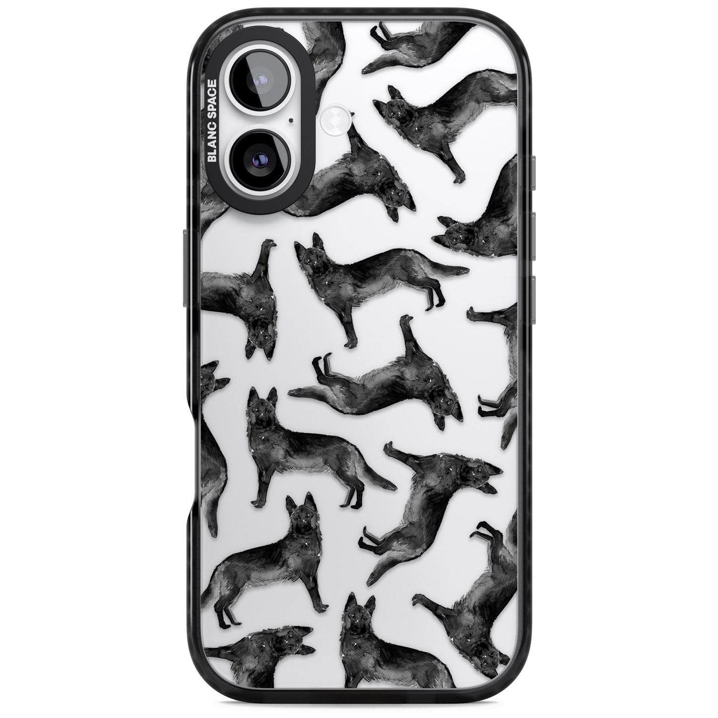 German Shepherd Pattern Black