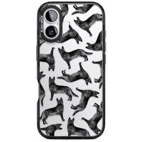German Shepherd Pattern Black