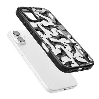 German Shepherd Pattern Black