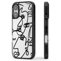 Abstract Line Art Black Clear