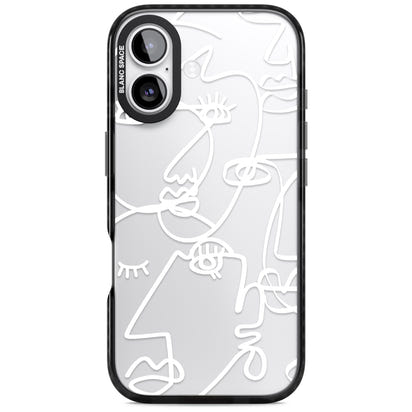 Abstract Line Art White Clear