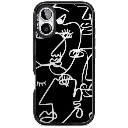 Abstract Line Art Clear Black
