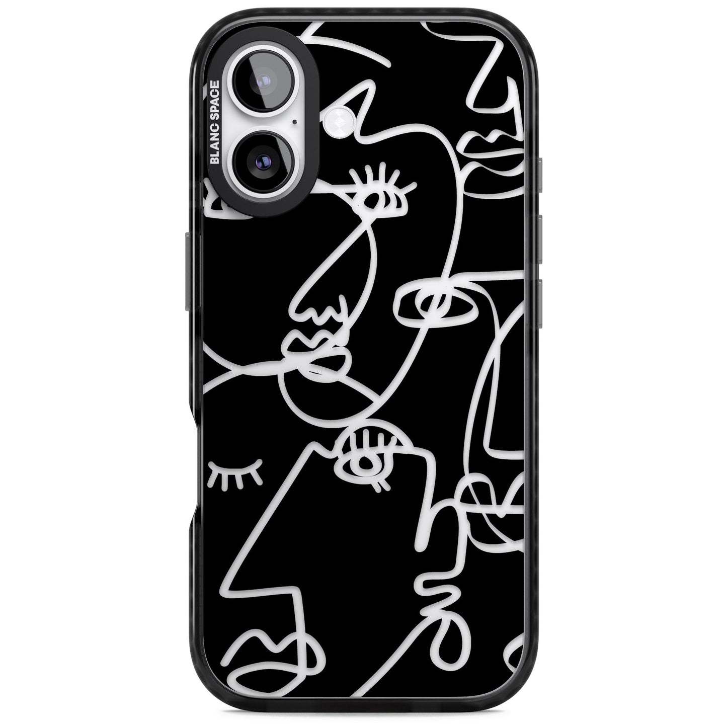 Abstract Line Art Clear Black