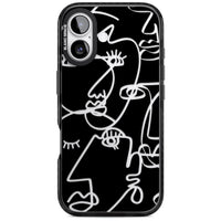 Abstract Line Art Clear Black