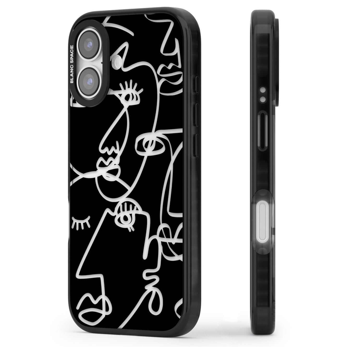 Abstract Line Art Clear Black