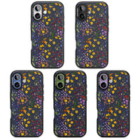 Grappe de feuilles de fleurs sauvages bleu marine