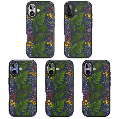 Busy Floral And Fern Design Navy