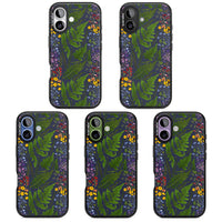 Busy Floral And Fern Design Navy