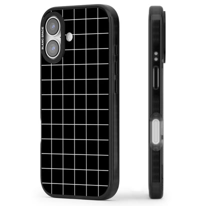 Minimalist Grid Pattern Black