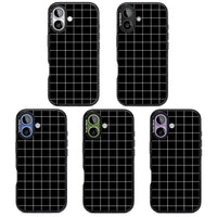 Minimalist Grid Pattern Black