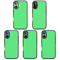 Neon Lime & Turquoise Houndstooth