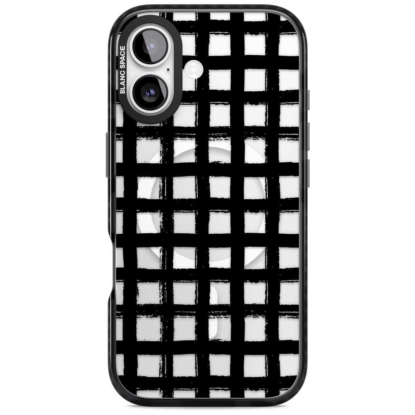 Messy Black Grid Clear