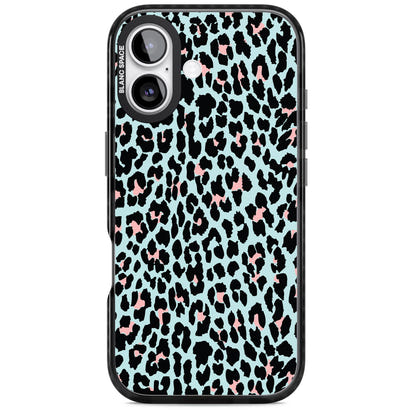 Leopardenmuster in Pastellblau und Rosa