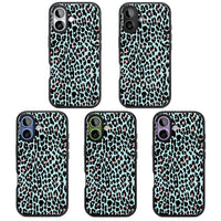 Leopardenmuster in Pastellblau und Rosa