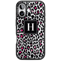Personalised Clear Pink Leopard Monogram