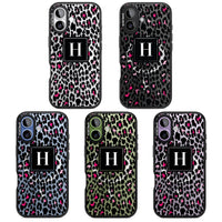 Personalised Clear Pink Leopard Monogram