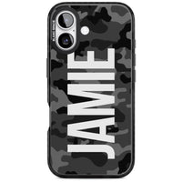 Personalised Black Camo Name Vertical
