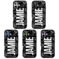 Personalised Black Camo Name Vertical