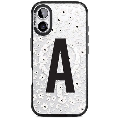 Initiale en gras personnalisée et florale